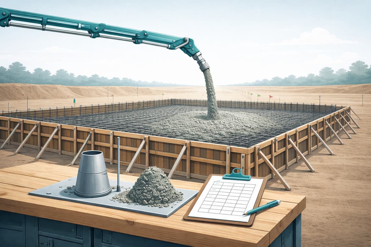 Concrete Pour Register Excel template for logging concrete placement records